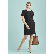 Womens Cool Stretch Short Sleeve Shift Dress