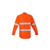 Mens Orange Flame Hi Vis Open Front Shirt - Hoop Taped