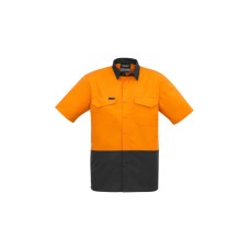 Mens Rugged Cooling Hi Vis Short Sleeve Shirt