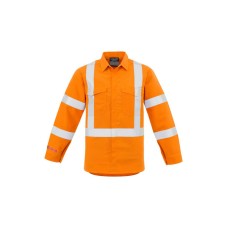 Mens Red Flame Hi Vis X Back Shirt