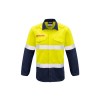 Mens Red Flame Hi Vis Shirt - Hoop Taped