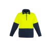 Unisex Hi Vis 1/2 Zip Polar Fleece Pullover