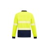 Unisex Hi Vis Segmented Tape Long Sleeve Polo