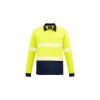 Unisex Hi Vis Segmented Tape Long Sleeve Polo