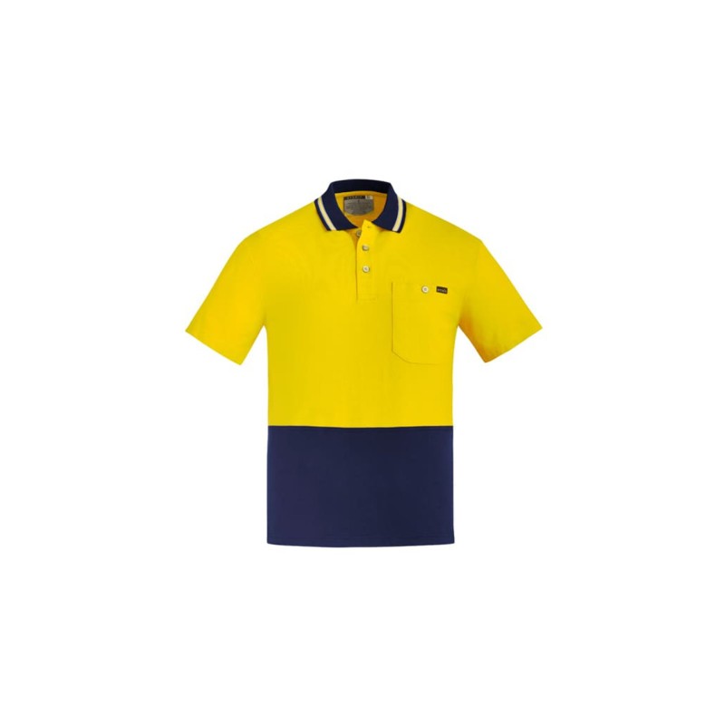 Mens Hi Vis Cotton Short Sleeve Polo