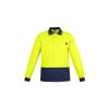 Mens Hi Vis Comfort Back Long Sleeve Polo