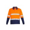 Mens Hi Vis Spliced Long Sleeve Polo - Hoop Taped