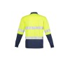 Mens Hi Vis Spliced Long Sleeve Polo - Hoop Taped