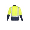 Mens Hi Vis Spliced Long Sleeve Polo - Shoulder Taped