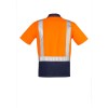 Mens Hi Vis Spliced Short Sleeve Polo - Shoulder Taped