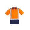 Mens Hi Vis Spliced Short Sleeve Polo - Shoulder Taped