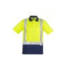 Mens Hi Vis Spliced Short Sleeve Polo - Shoulder Taped