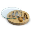 NATURA Glass & Bamboo Cheese Board